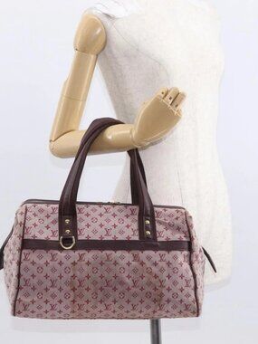 LOUIS VUITTON Monogram Mini Josephine GM Hand Bag Red M92213 LV Auth 162999
